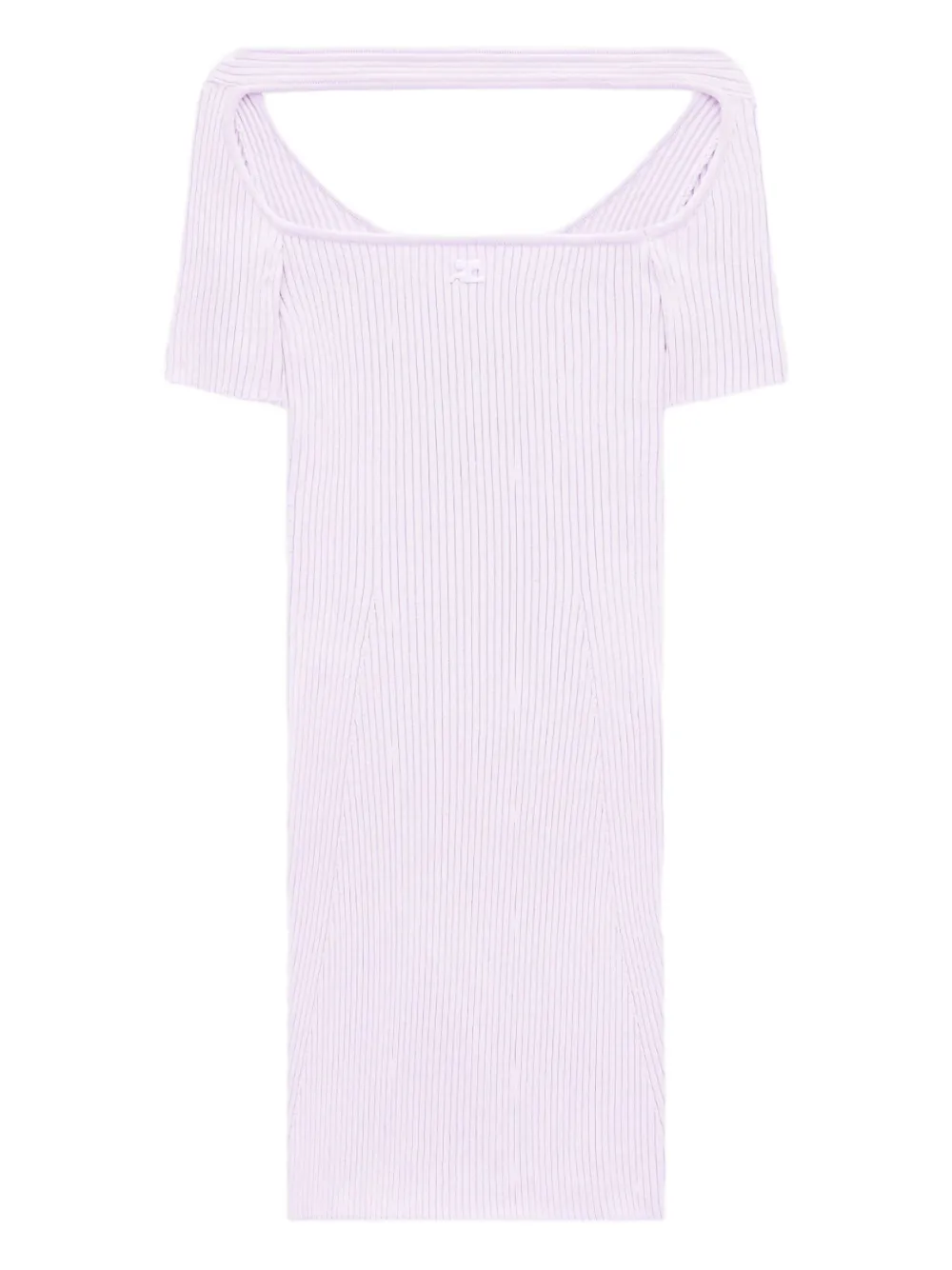 

Вязаное мини-платье с вышивкой Hyperbole Courrèges, розовый