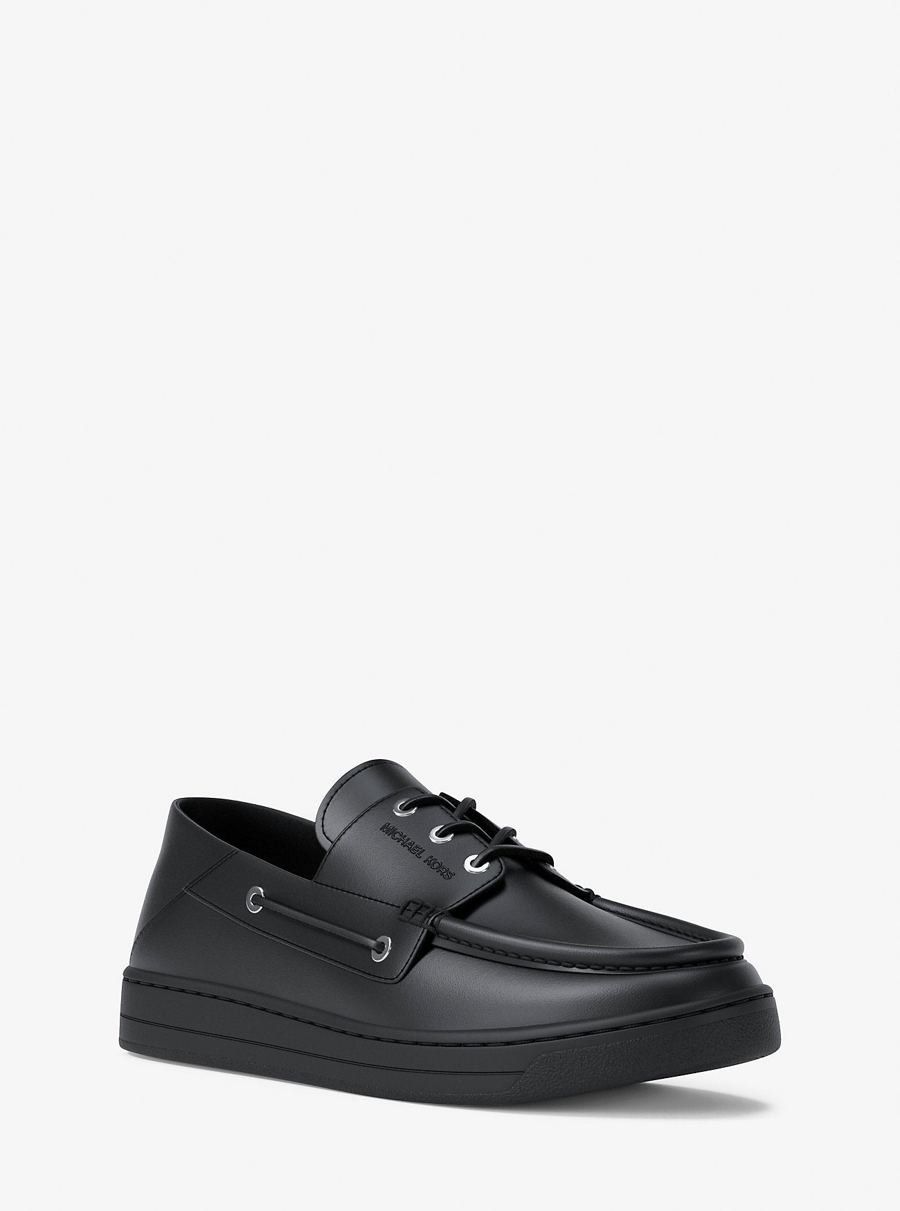 

Кожаные лодочные туфли Aiden Michael Kors, черный