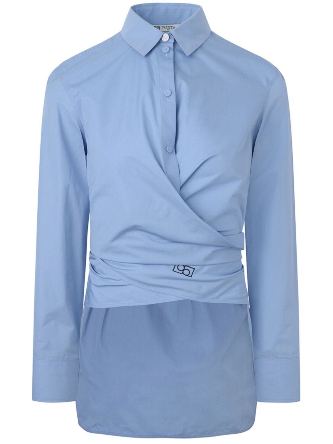 

Рубашка из хлопка с запахом Ports 1961, синий