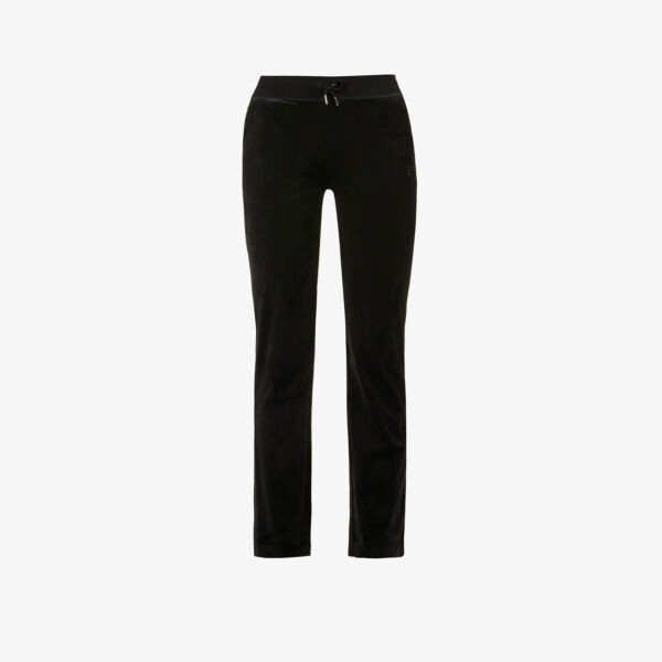 

Велюровые спортивные брюки с логотипом Juicy Couture, черный