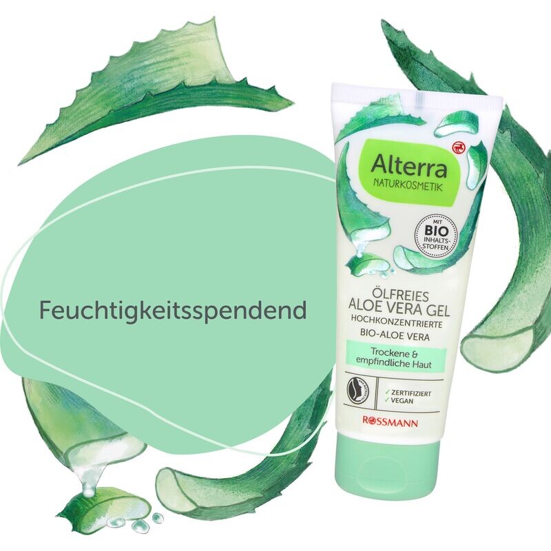 Безмасляный гель алоэ вера Alterra NATURKOSMETIK, 100 ml — фото 2