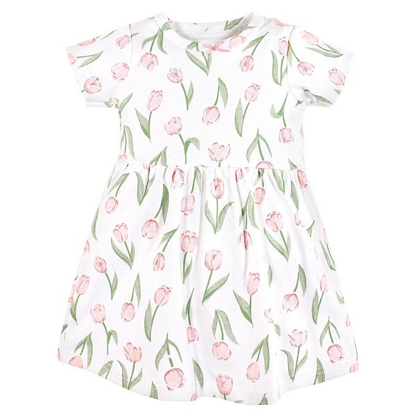 Платье для девочки Infant and toddler, хлопок, розовые тюльпаны Hudson Baby — фото 3