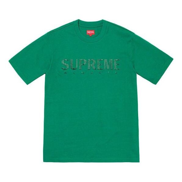 

Футболка ss19 gradient logo tee green logo tee Supreme, зеленый
