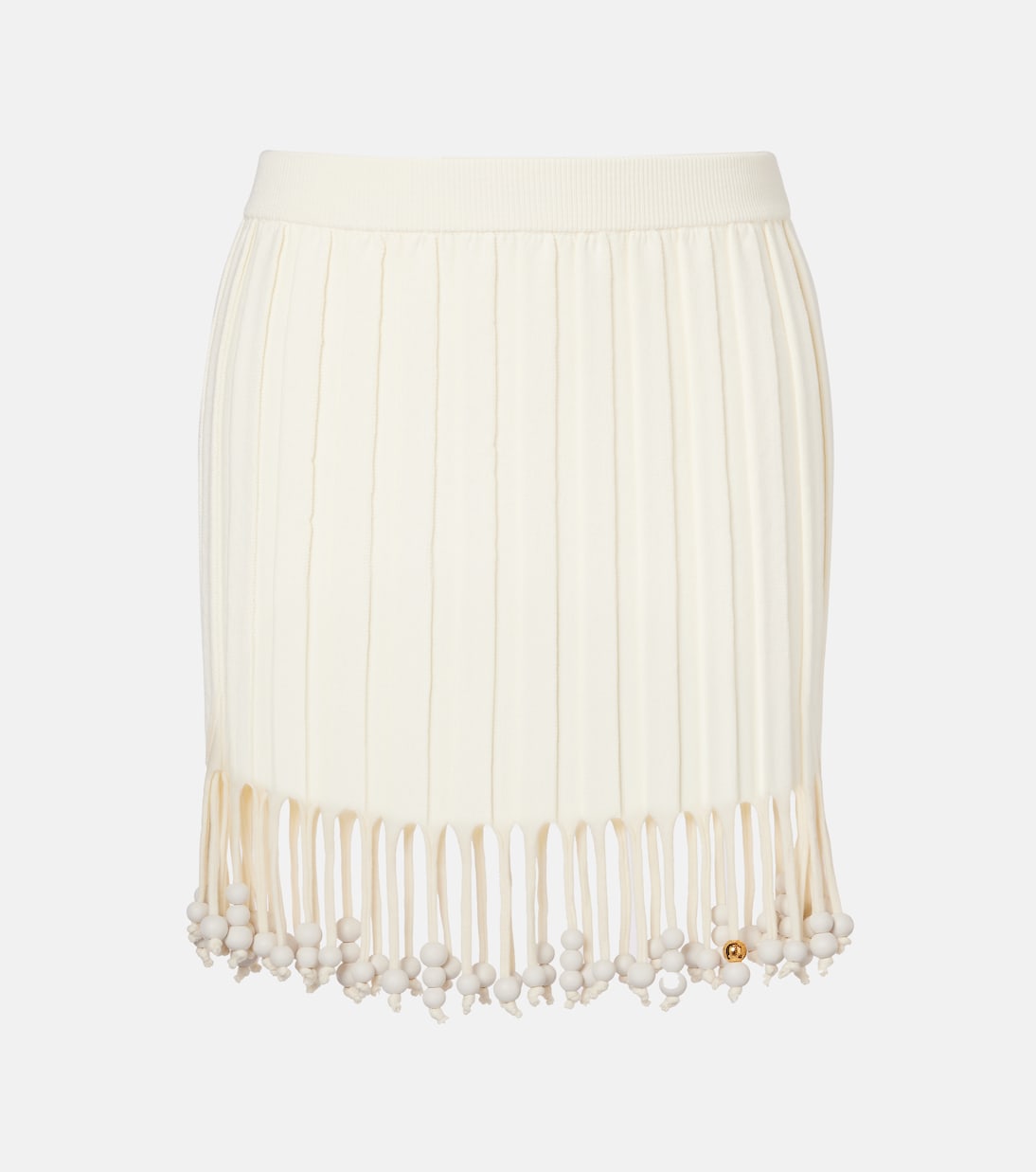 

Мини-юбка из хлопка с декоративными элементами Paula's Ibiza Loewe, экрю