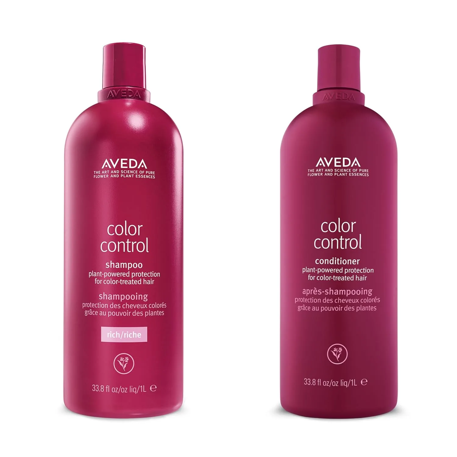 Aveda Color Control Rich шампунь и кондиционер дуэт, защищает окрашенные волосы, предотвращает вымывание цвета, без силиконов, для волос средней и большой толщины, 97%+ натуральных ингредиентов*, 1 л