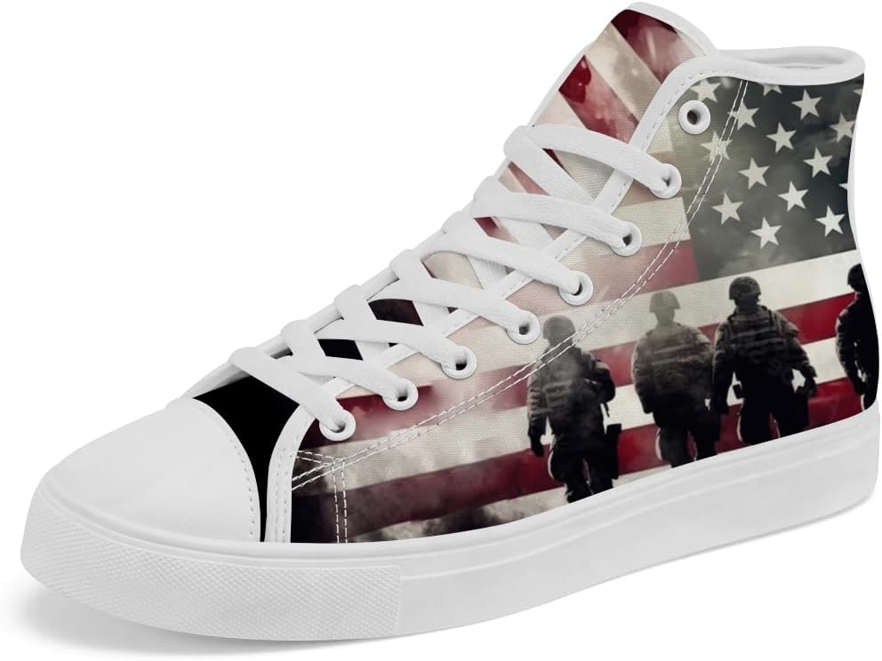 

Высокие кеды для мужчин и женщин Veteran, тканевые кроссовки на шнуровке, повседневная обувь, подарок для мужчин и женщин Chebing, синий