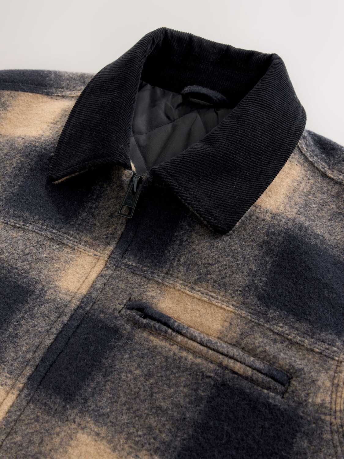 Next Куртка для межсезонья в черном цвете, Mottled Black — фото 3