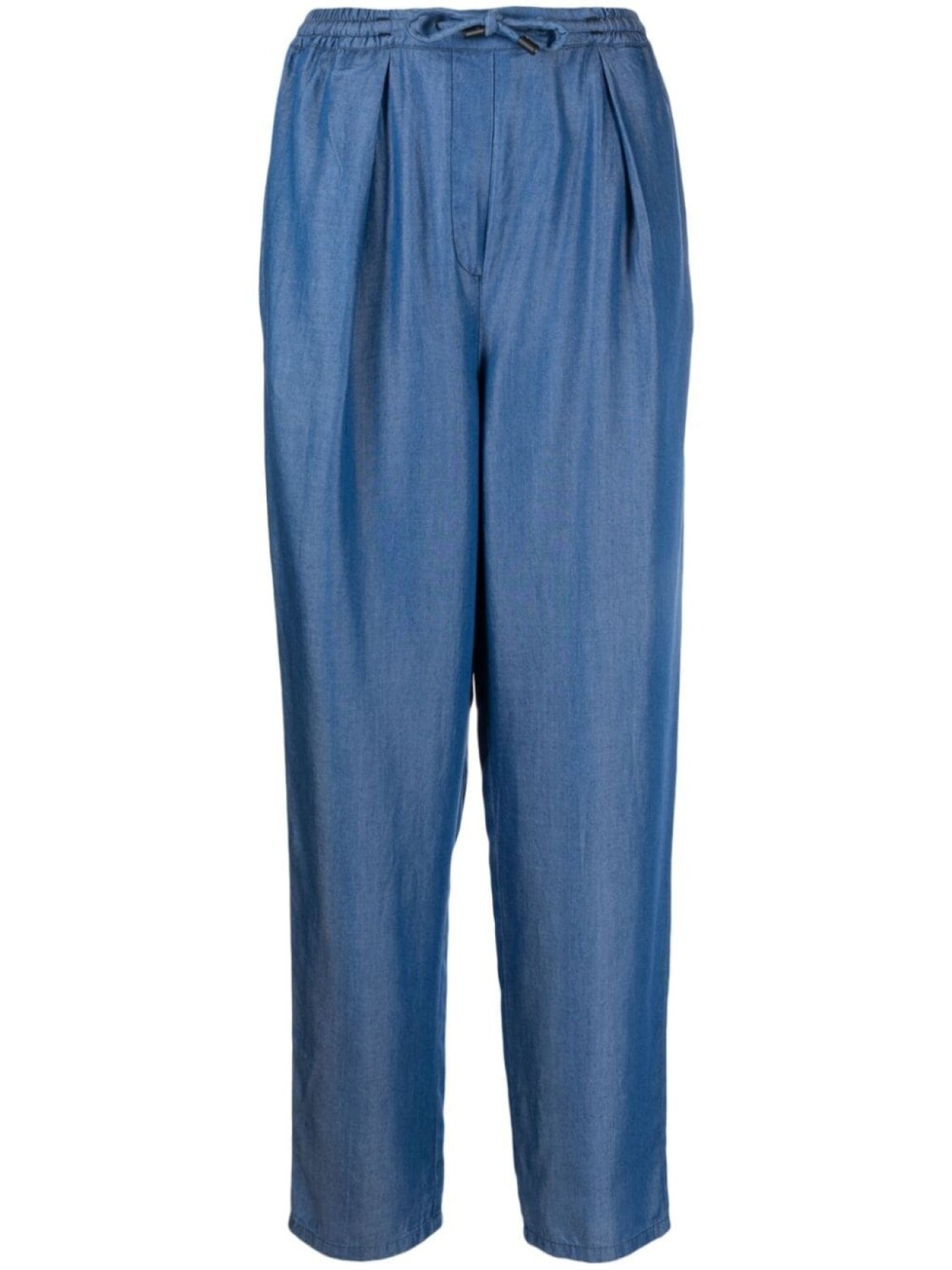 

Emporio Armani брюки с завышенной талией и кулиской, синий
