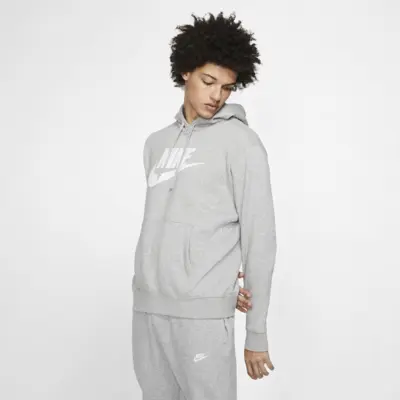 

Худи Nike Sportswear Club Fleece, цвет Dark Grey Heather/Matte Silver/White