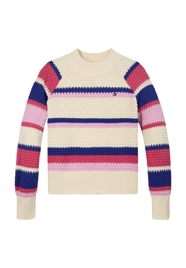 

Вязаный свитер с вышивкой для детей Tommy Hilfiger, мультиколор