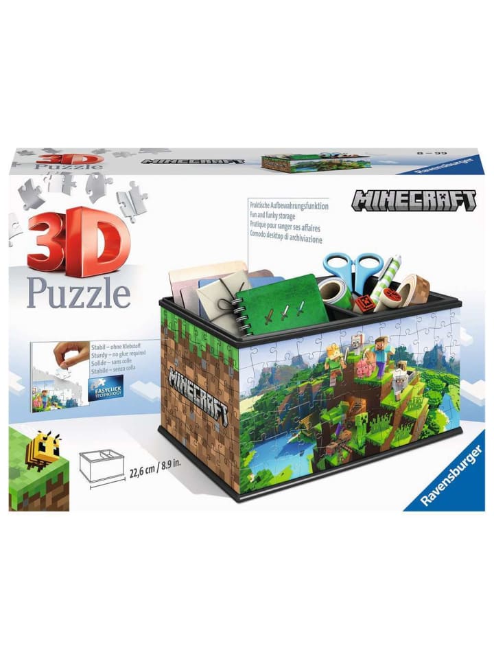 

Пазл Ravensburger из 216 деталей, конструктор, коробка для хранения для Minecraft, в различных цветах