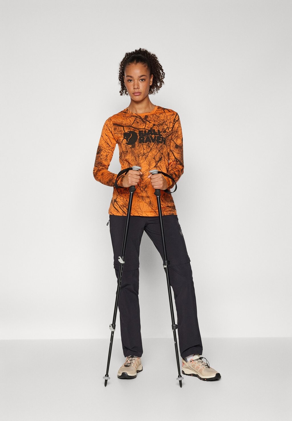 

Топ с длинными рукавами VÄRMLAND WOOL LS W Fjällräven, оранжевый