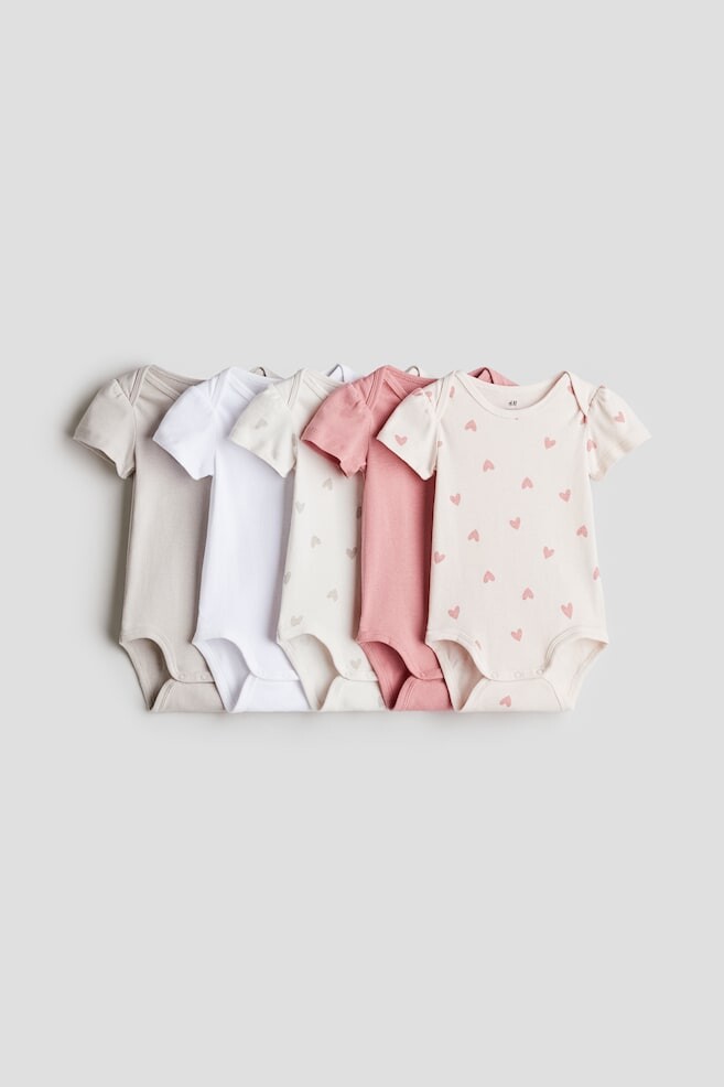 

Упаковка из 5 хлопковых боди H&M, мультиколор