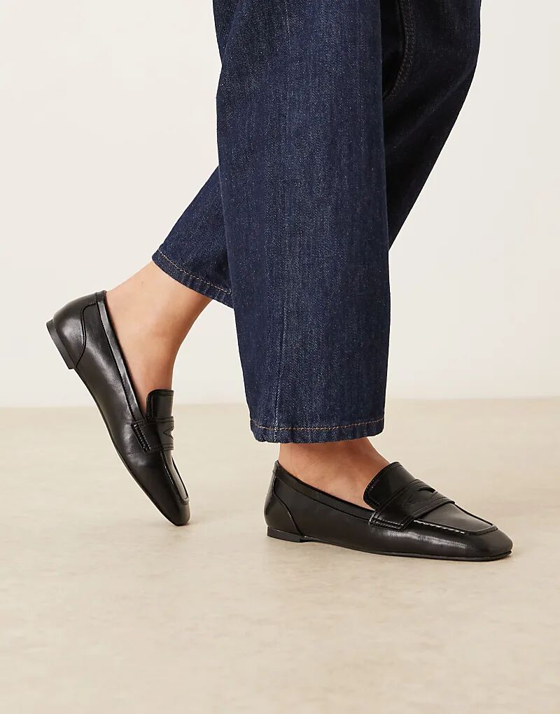 Лоферы Malta ASOS DESIGN черного цвета