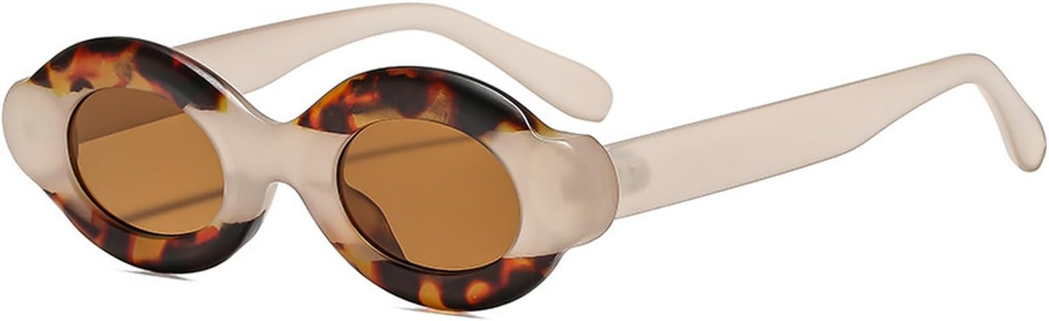 

Laureles Модные овальные солнцезащитные очки-пузыри для женщин, цвет шампанское, надувные солнцезащитные очки для мужчин, маленькие круглые солнцезащитные очки для женщин, C4