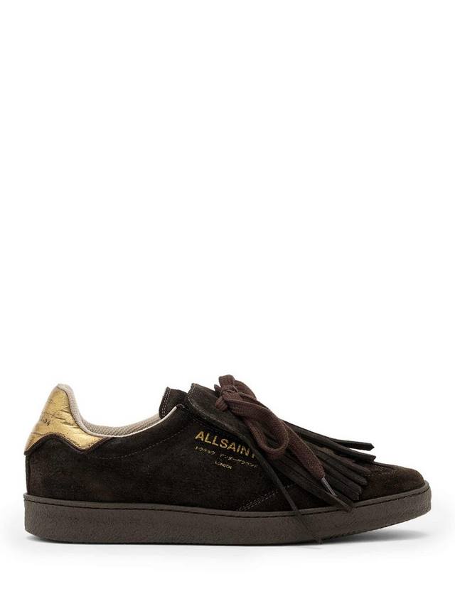 Thelma Fringe Suede модные кеды AllSaints, Bitter Brown