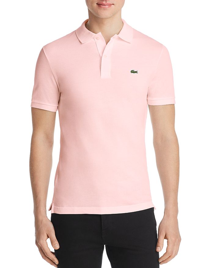 

Классическая модная поло из хлопкового пике Lacoste, розовый