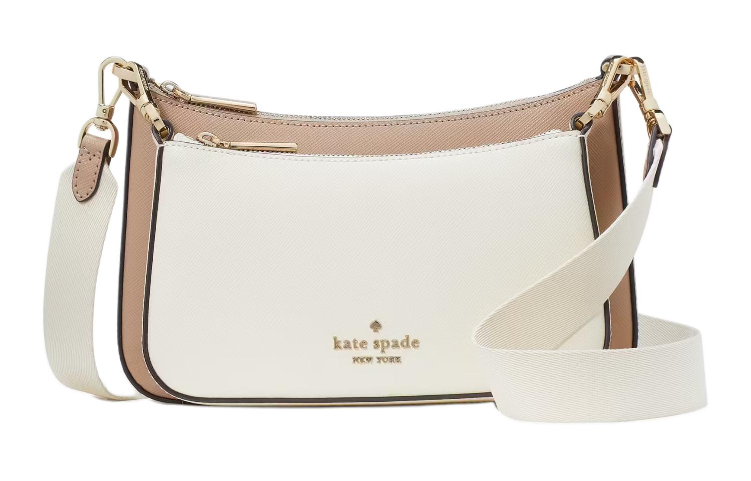 

Сумка через плечо Saffiano Leather, кросс-боди женская Hazelnut Kate Spade, basic set (bag+dust bag)