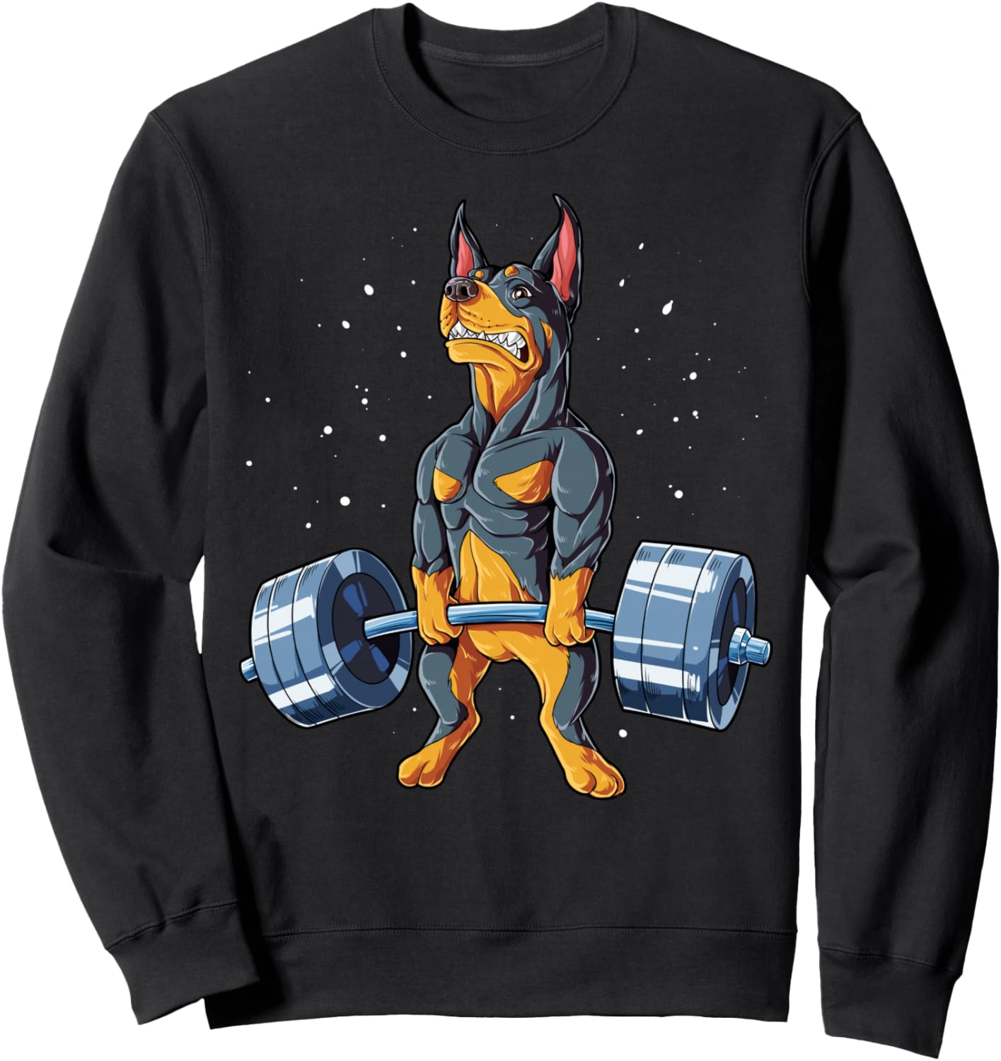 

Забавная толстовка с изображением добермана, занимающегося тяжелой атлетикой и становой тягой, для мужчин, фитнеса и тренажерного зала. Подарок Doberman Du Clothing, черный