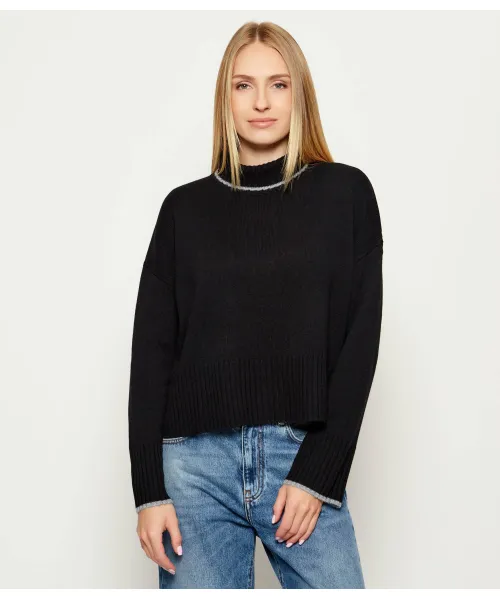

Водолазка из фолклендской шерсти Regular fit Pinko, черный