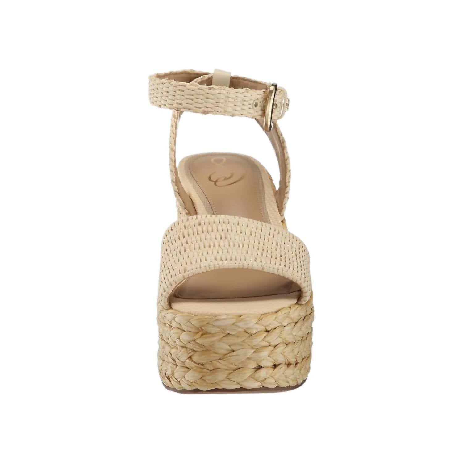 Женские босоножки на платформе April из льняной рафии Sam Edelman, цвет linen raffia — фото 3