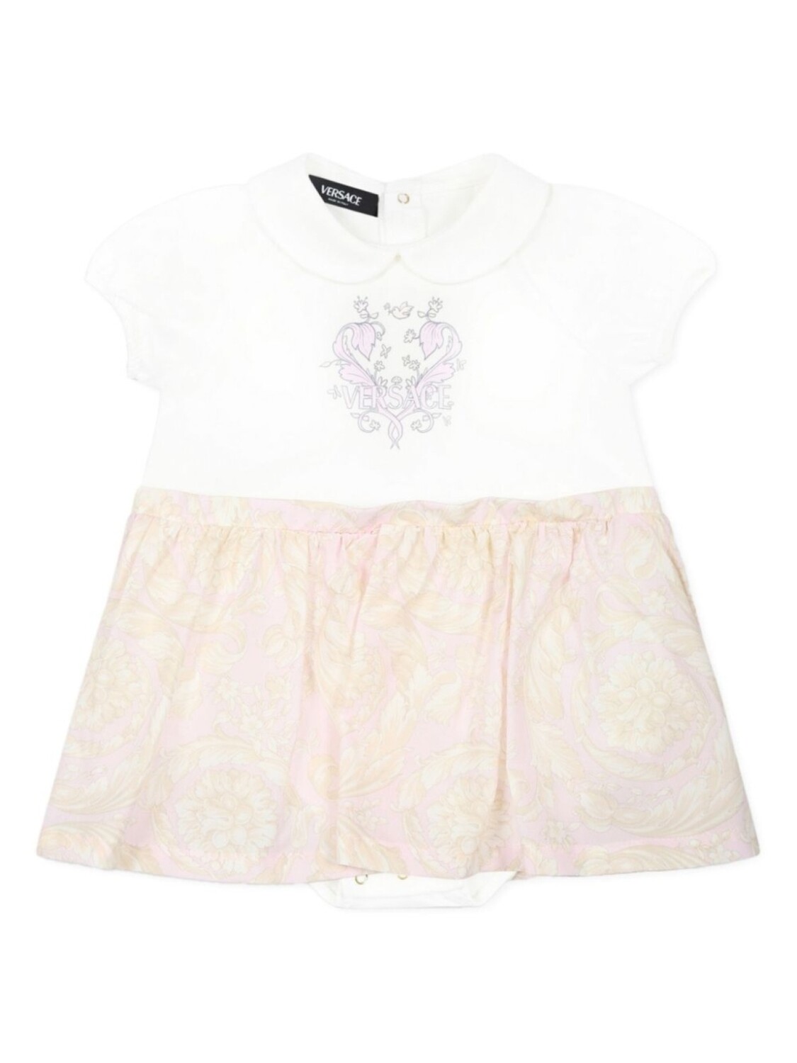 

Платье с принтом Versace Kids, белый
