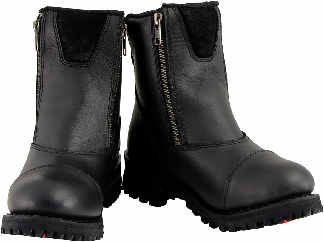 Мужские байкерские ботинки Milwaukee Leather с гладким носком - кожаные мотоботы - размер 11 ‎Milwaukee Leather, черный — фото 2