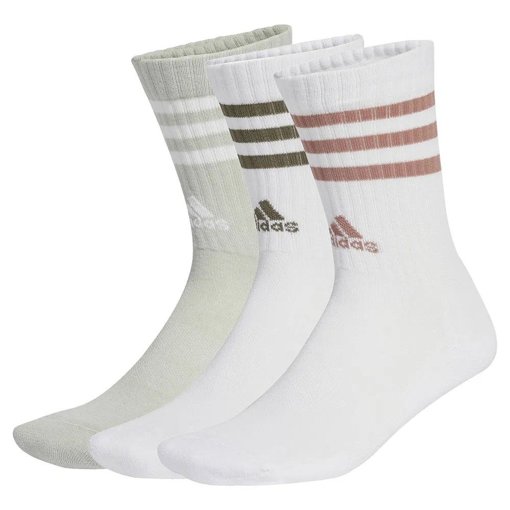 

Носки 3 шт adidas 3 Stripes Cushioned crew, белый