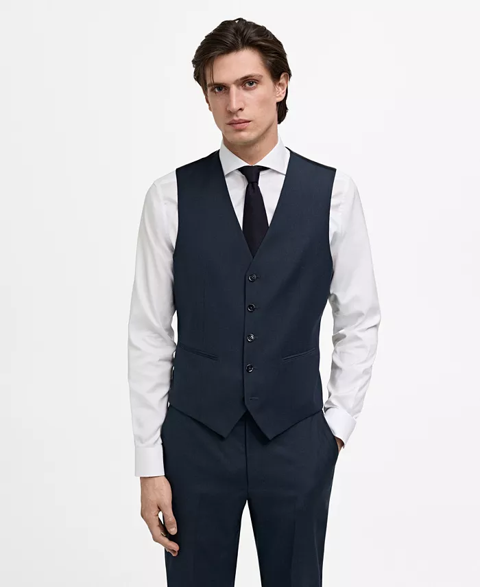 

Мужской жилет Slim-Fit MANGO, синий