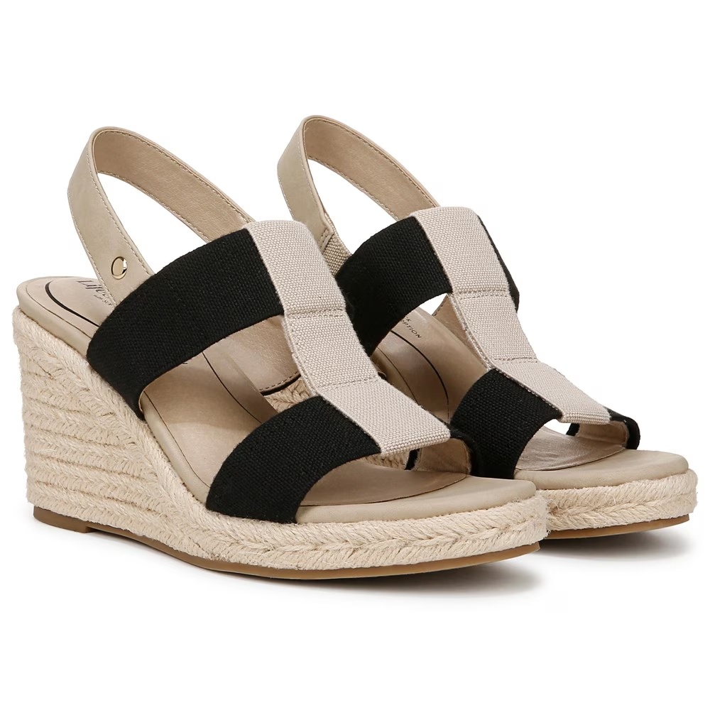 Эспадрильи на танкетке Tallulah Lifestride, black/natural faux leather