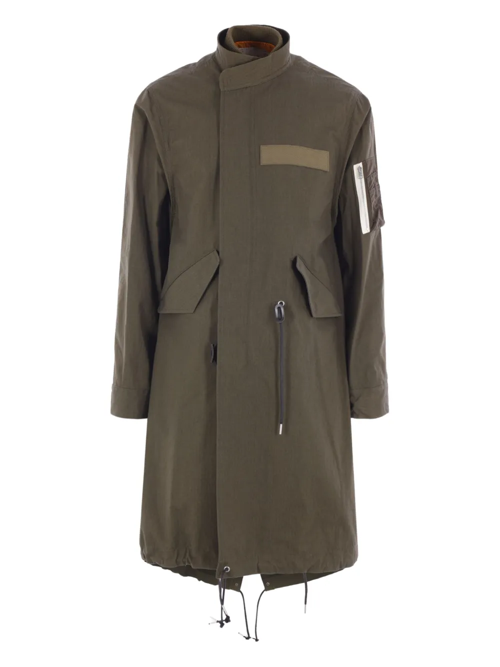 

Пальто с кулиской и накладным карманом SACAI, зеленый