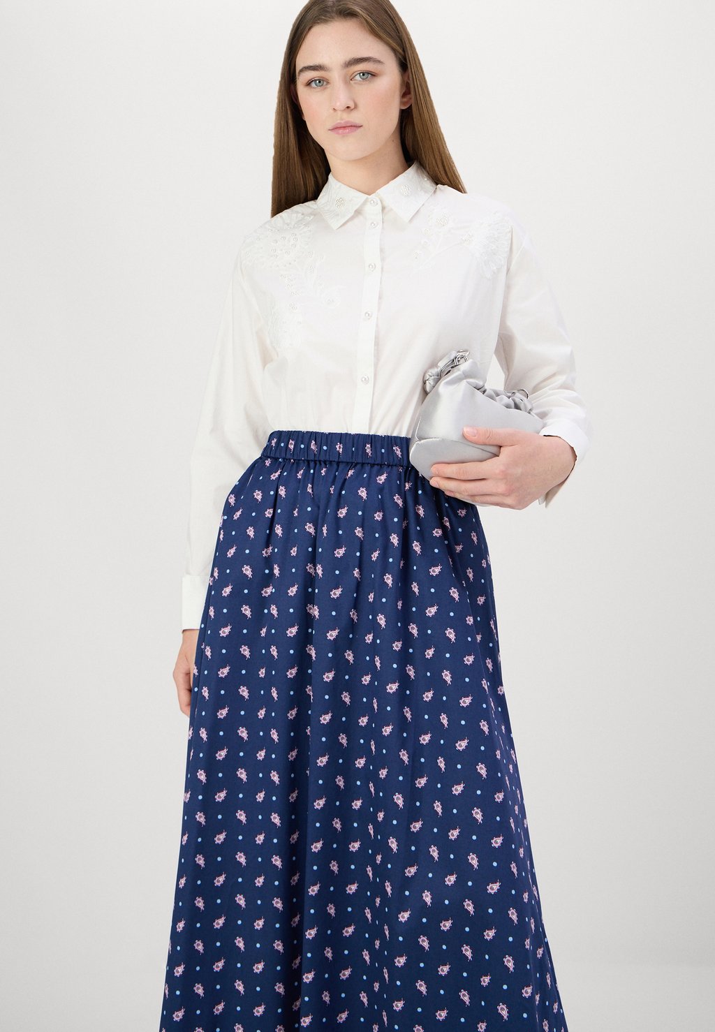 

Юбка А-силуэта PAISLEY FOULARD MIDI SKIRT kate spade new york, темно-синий