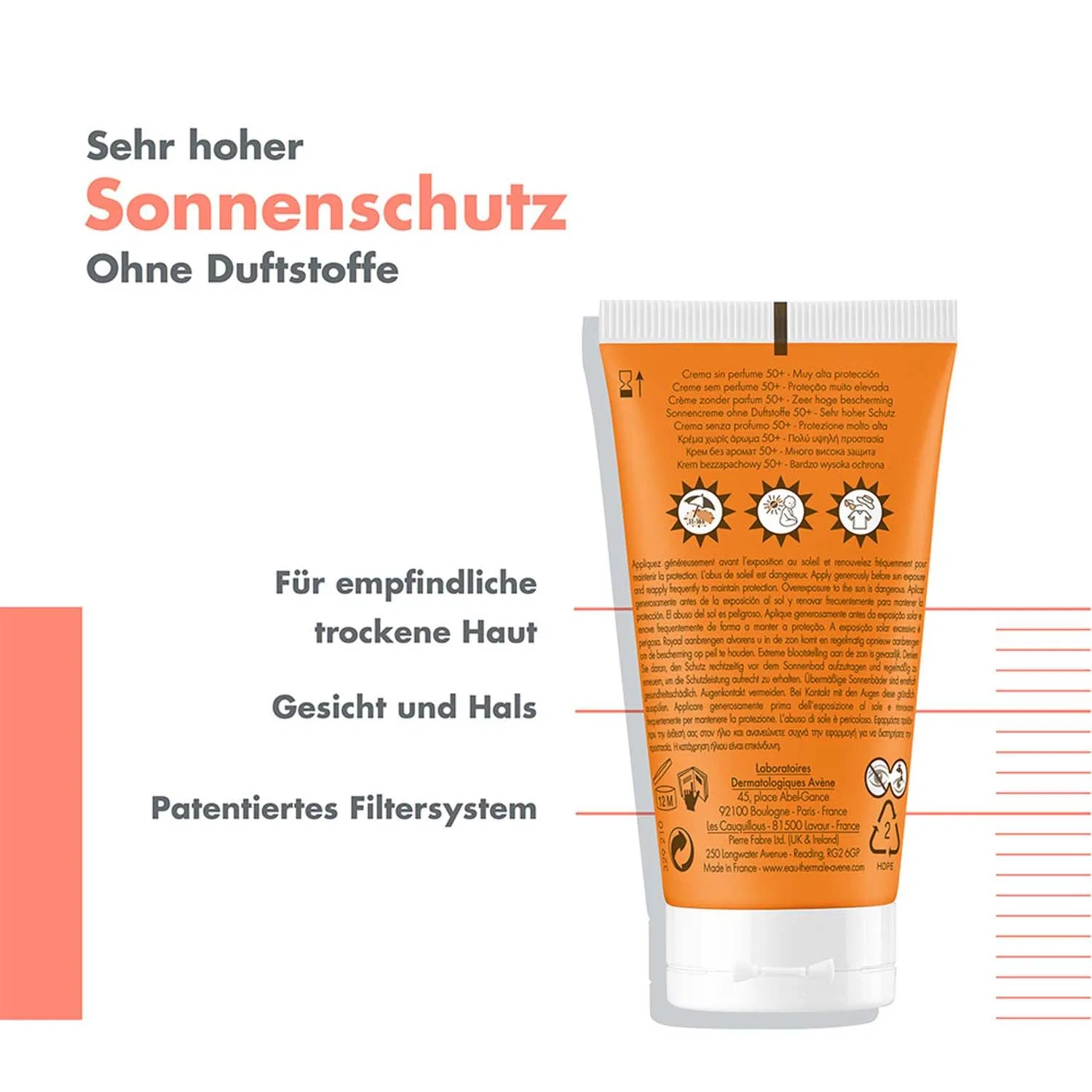 Солнцезащитный флюид AVÈNE SPF 50+ без отдушек, 50 мл Avene — фото 4