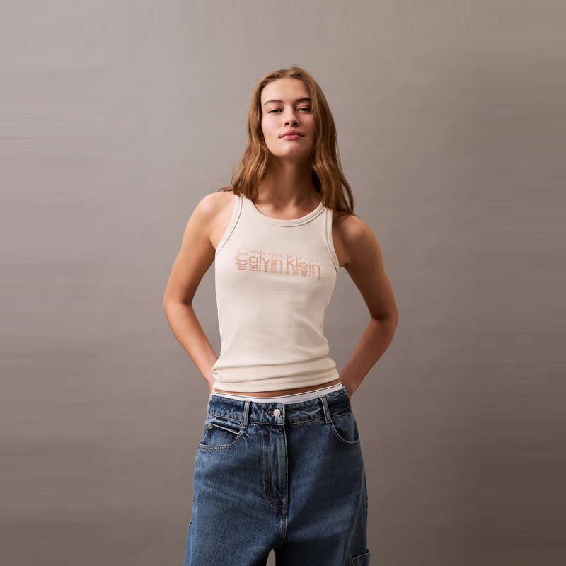 Футболка SS25 женская Calvin Klein, желтый — фото 4
