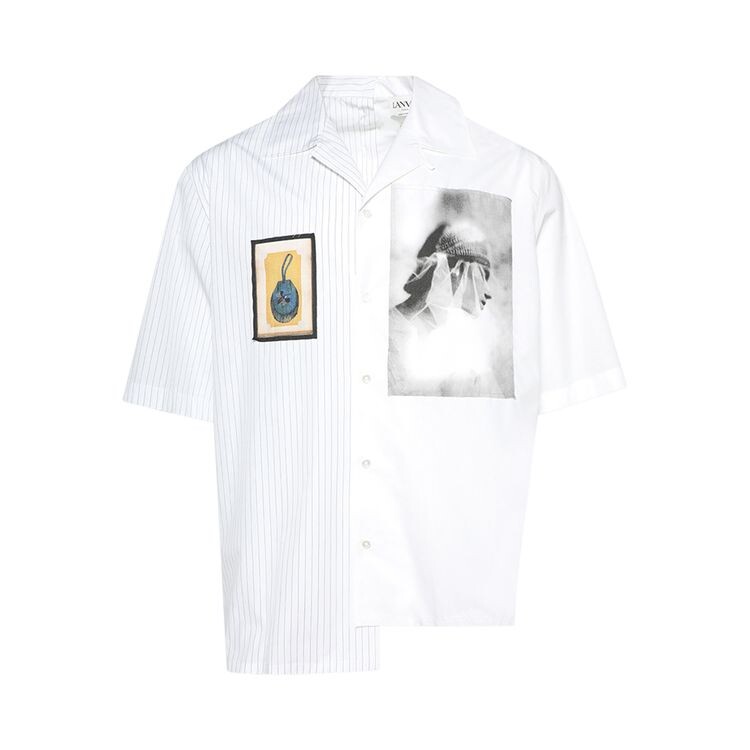 

Рубашка Lanvin Asymmetric Shirt White/Black, белый