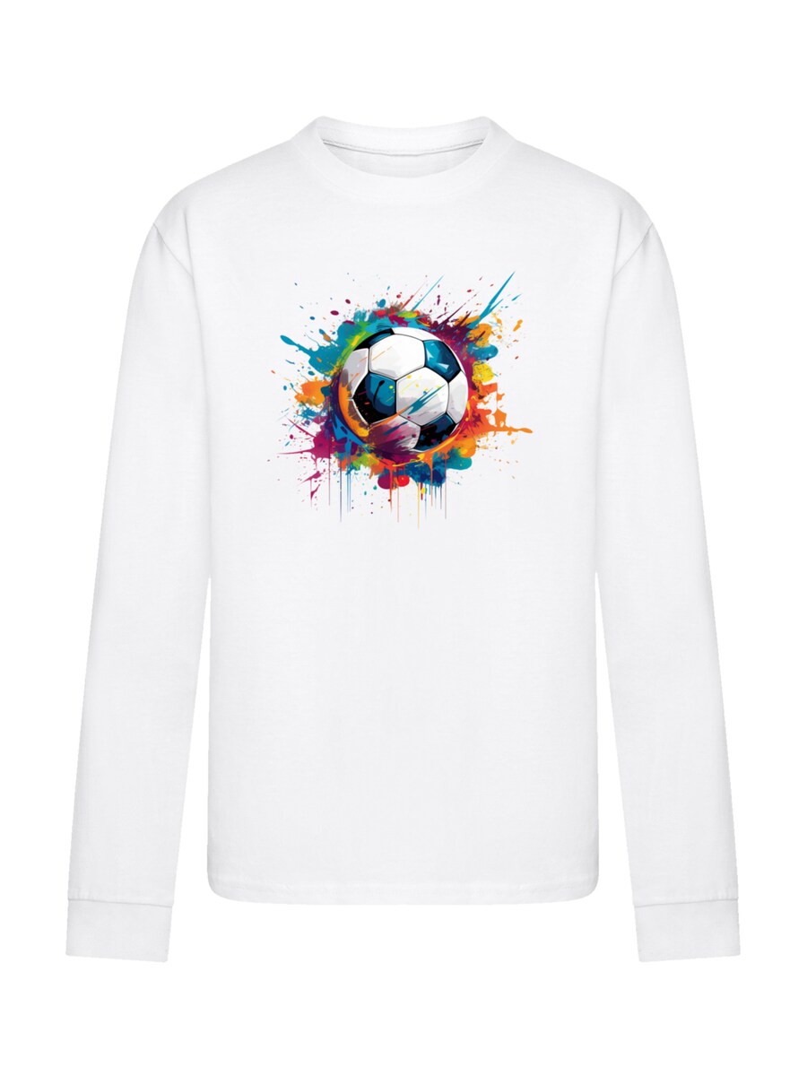 

Рубашка F4NT4STIC Bunte Fußball Grafik, белый