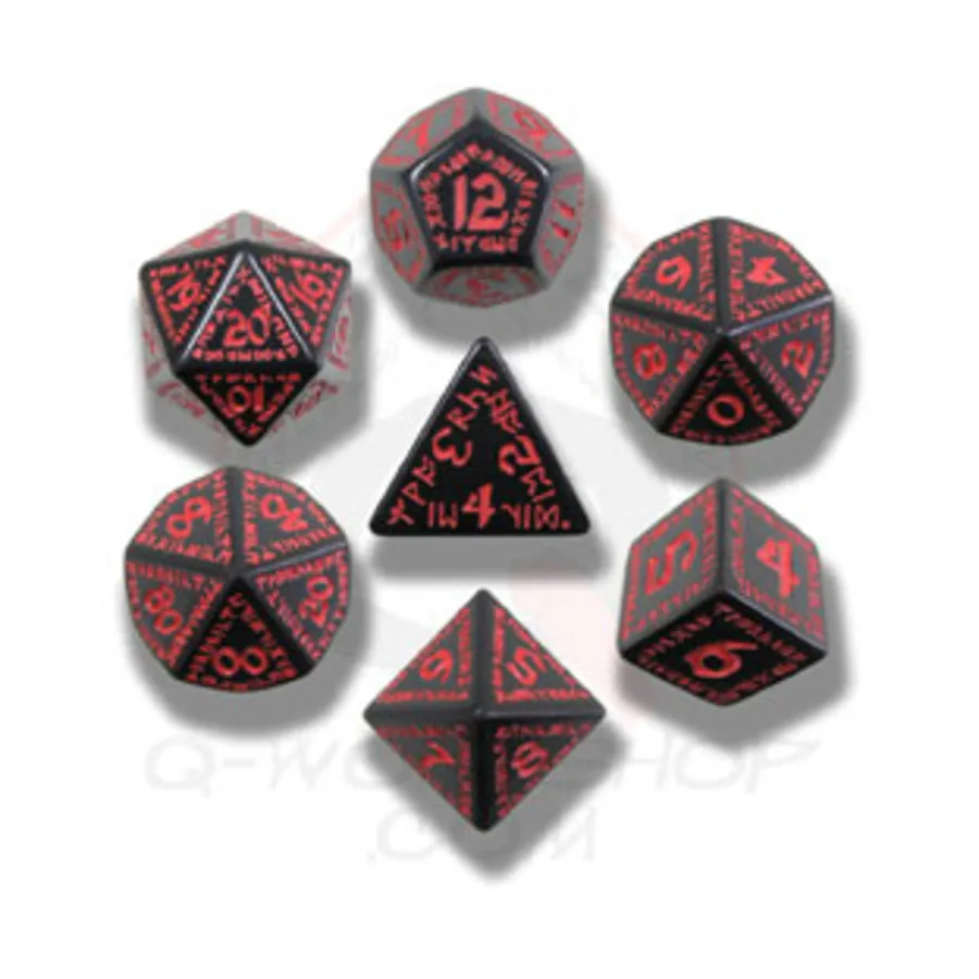 

Полиэфирный комплект Черный с красным (7), Runic Dice