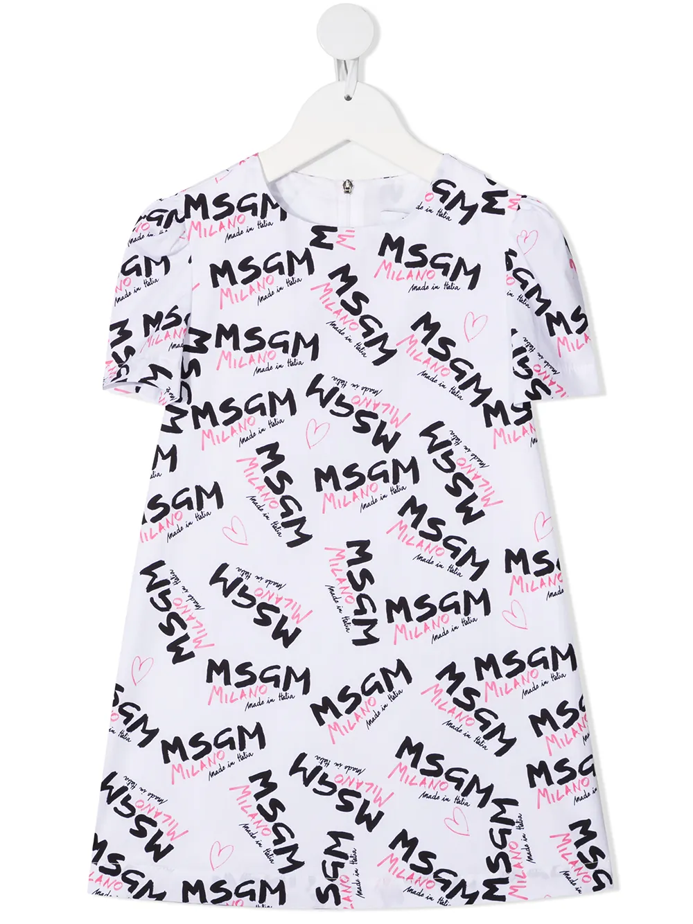 

Платье-футболка с логотипом MSGM Kids, белый