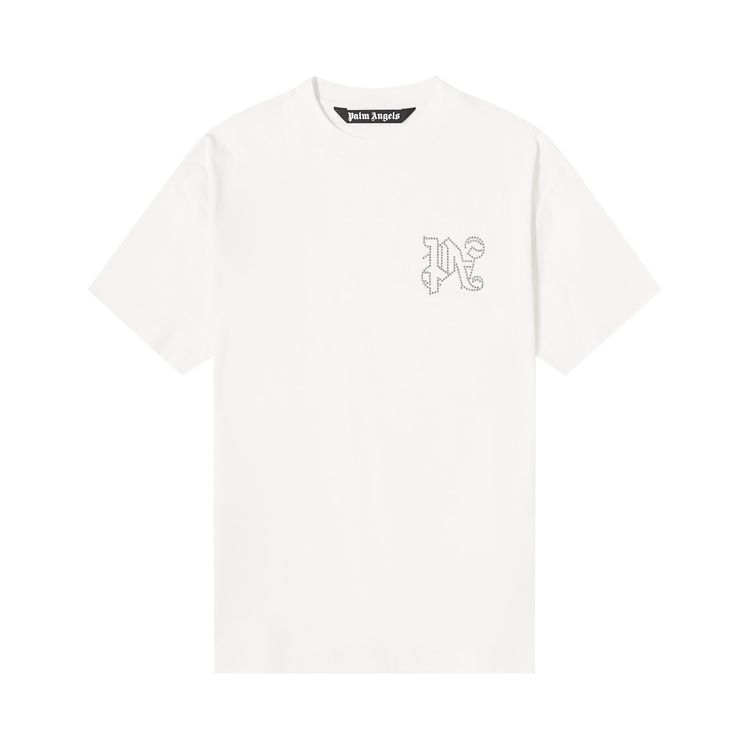 

Футболка Palm Angels Monogram Stud Classic Tee 'White', белый