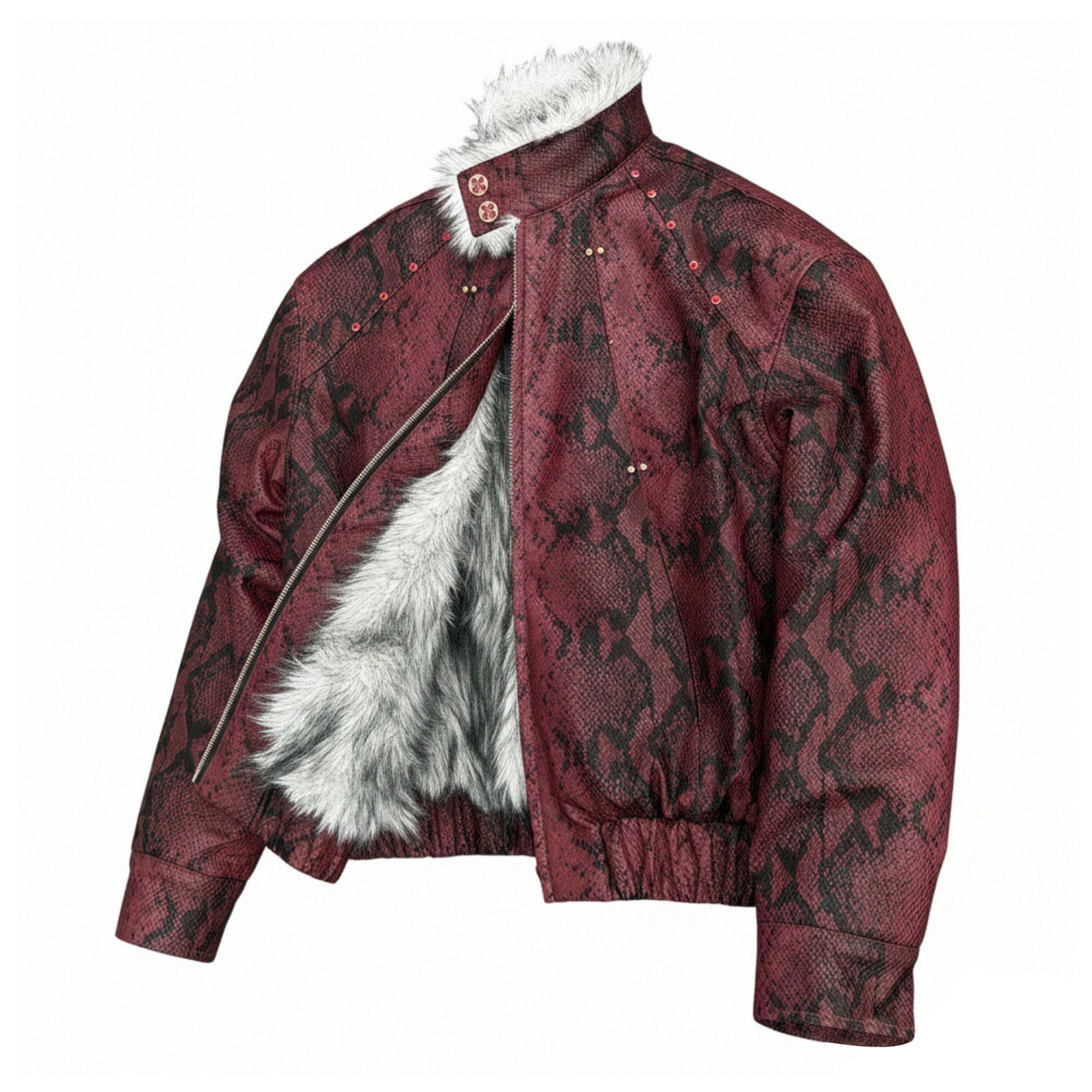 

Пуховик Unisex Stand Collar Thickened ZIAREL, red