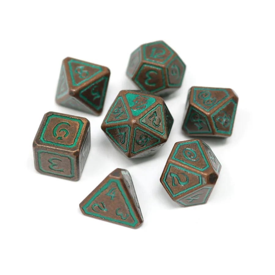 

Раскопанный поли-набор — шалфей (7), Metal Poly Dice Sets (Die Hard Dice)