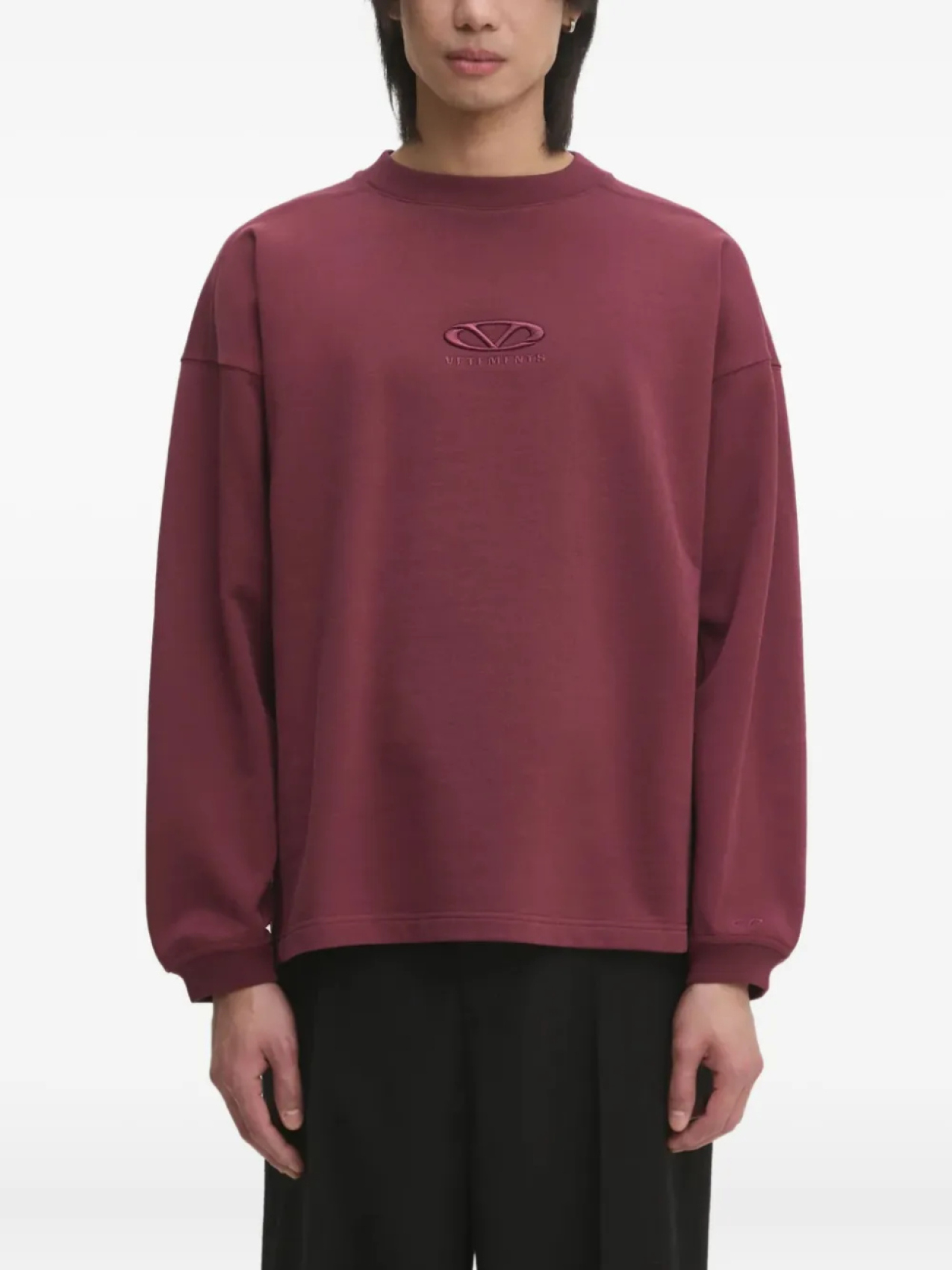 

Толстовка с вышитым логотипом VETEMENTS, красный