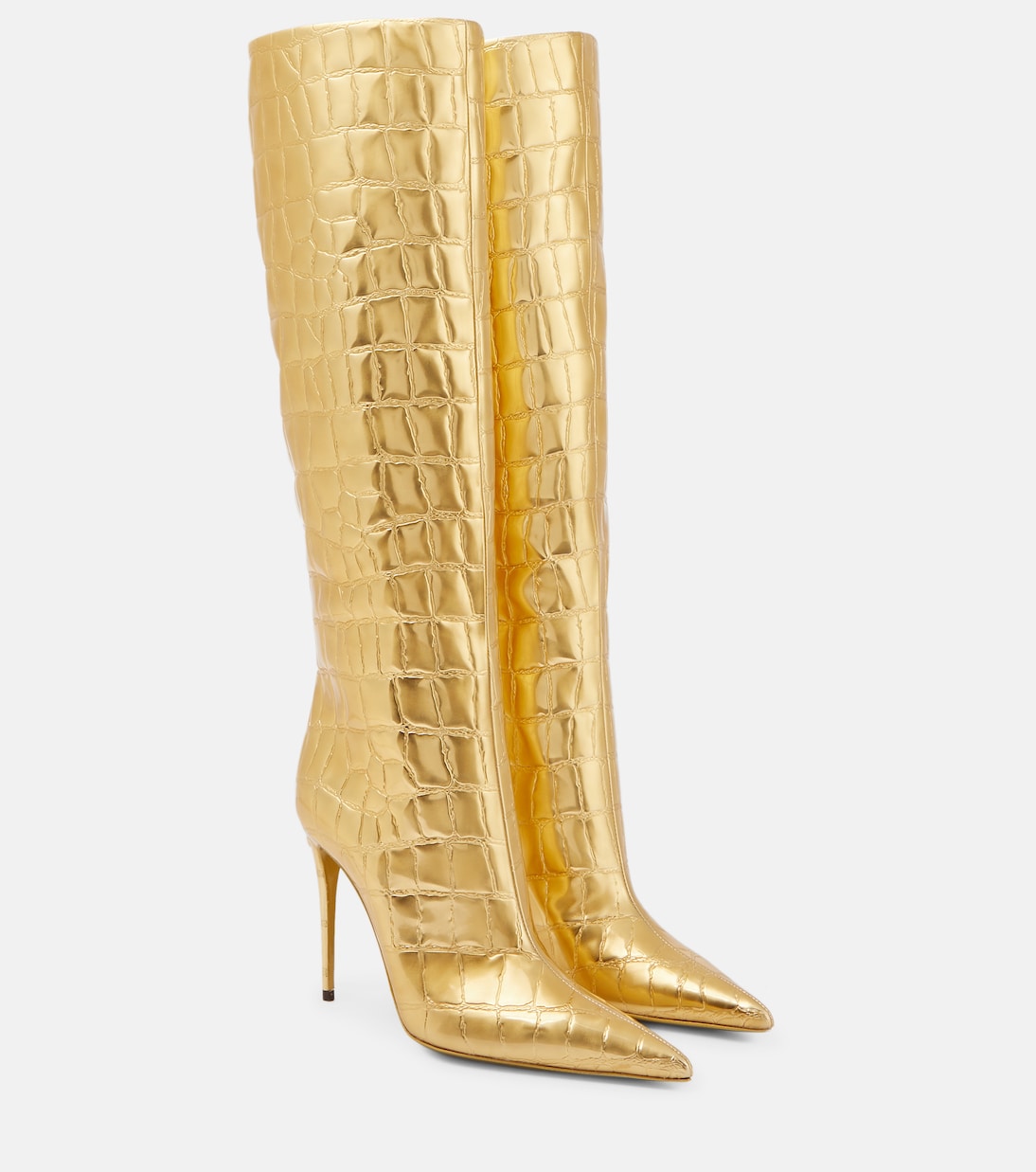 Сапоги из кожи с крокодиловым эффектом Dolce&Gabbana, Oro