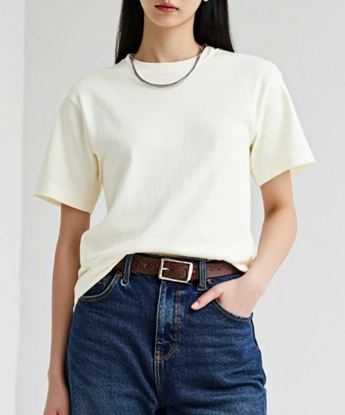 

Футболка с коротким рукавом, высококачественный хлопок United Athle, кремовый