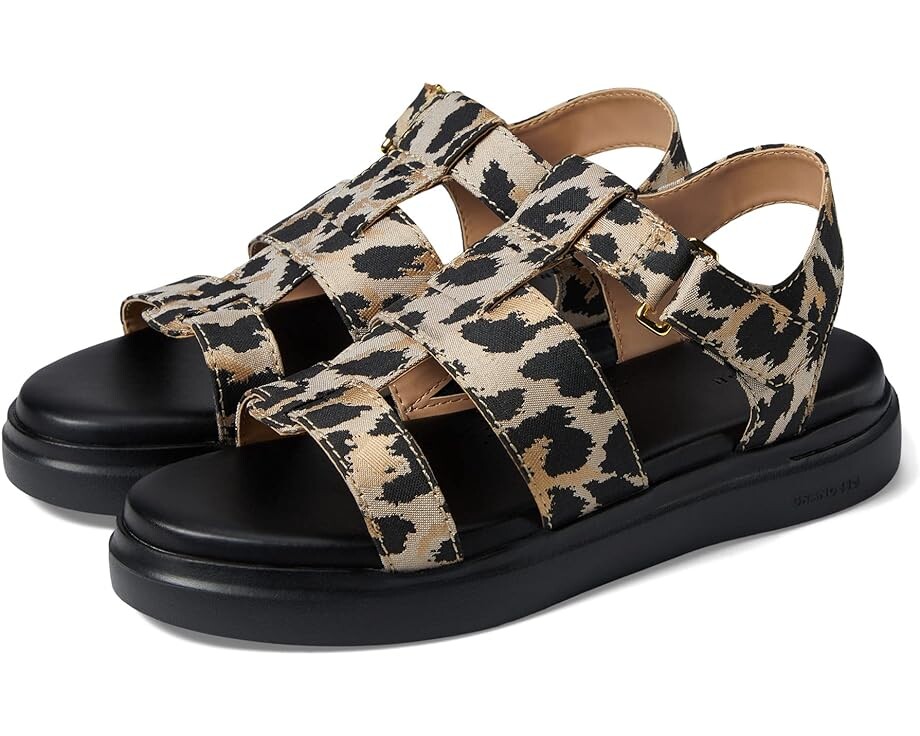 

Сандалии Cole Haan Grandpro Rally Fisherman, цвет Leopard Jacquard/Black