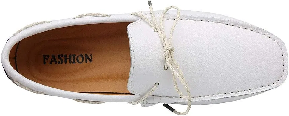 Лоферы кожаные ANUFER Moccasin Slippers, Белый — фото 3
