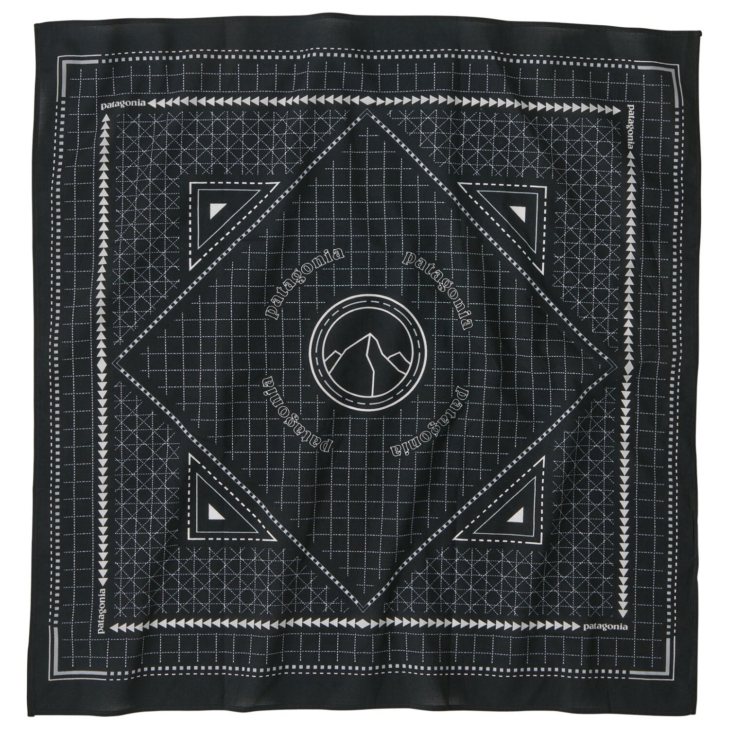 

Шейный платок Patagonia Bandana, цвет Mountain Grid: Black