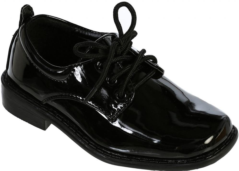 

Детские матовые лакированные туфли-оксфорды для мальчиков Igirldress, черный