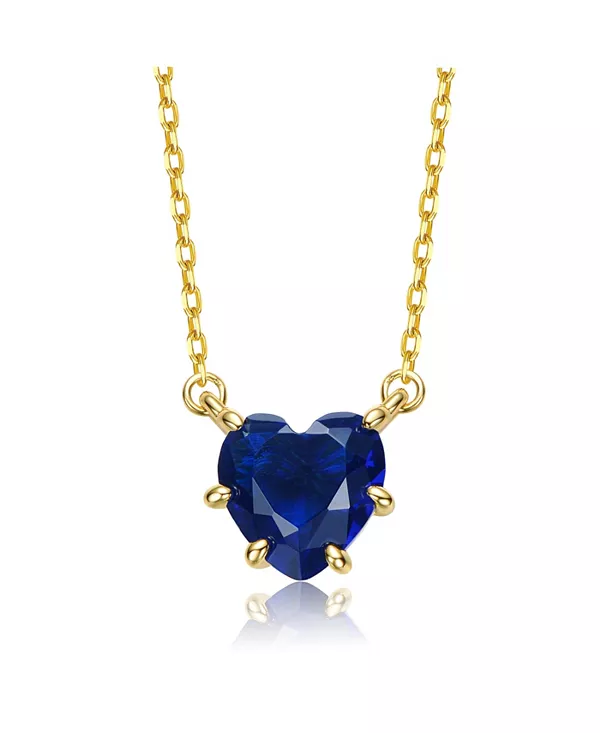 

Ожерелье с цветным кубическим цирконием в форме сердца Rachel Glauber, blue