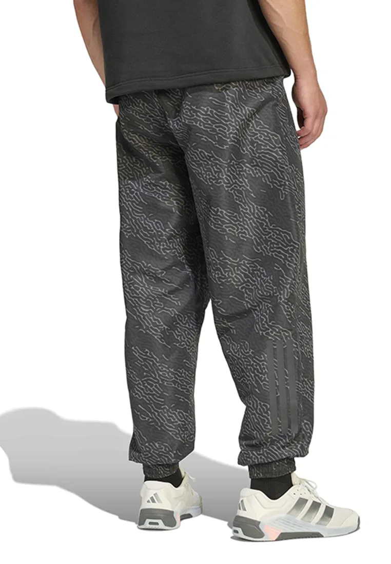 Брюки спортивные, утепленные, PrimeLift Adidas, черный/серый — фото 2